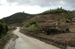 Enclos pour herbivores traversés en camion