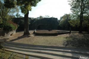 Enclos utilisé pour des capybaras