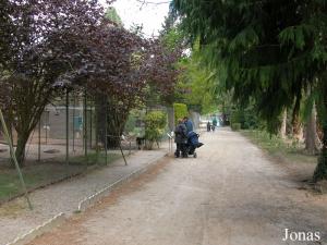 Allée et anciennes cages