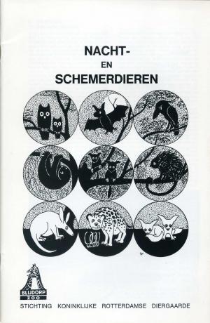 <strong>Nacht- en schmederdieren</strong>, Drs. H. Hoogenhout, Stichting Koninklijke Rotterdamse Diergaarde, 1976